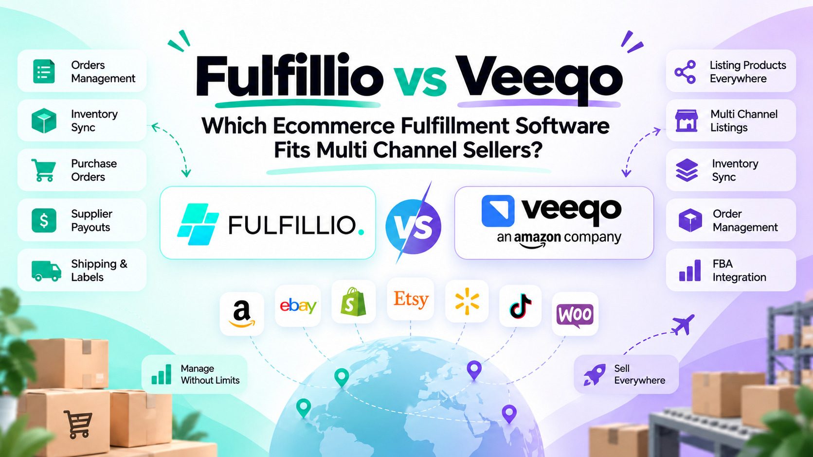 Fulfillio vs Veeqo ecommerce fulfillment software comparison for multi channel sellers