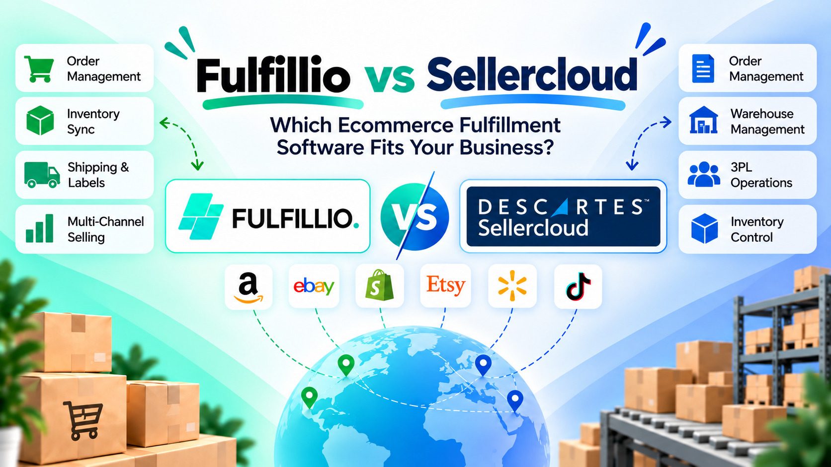 Fulfillio vs Sellercloud ecommerce fulfillment software comparison for multi channel sellers