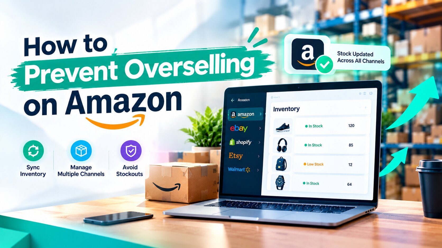 Fulfillio inventory dashboard illustrating how to prevent overselling on Amazon through centralized stock tracking, synchronized marketplace inventory, and warehouse stock monitoring.
